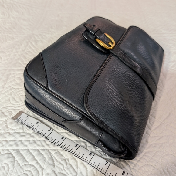 GUCCI Rare Vintage Shoulder Bag Crossbody Boar Skin Gold Hardware Leather Unisex - Picture 7 of 15